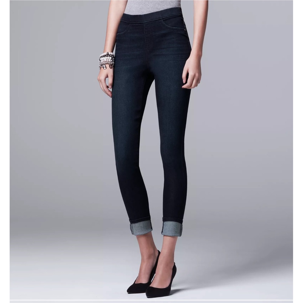 Simply Vera Wang Pull On Jegging - Capri Version